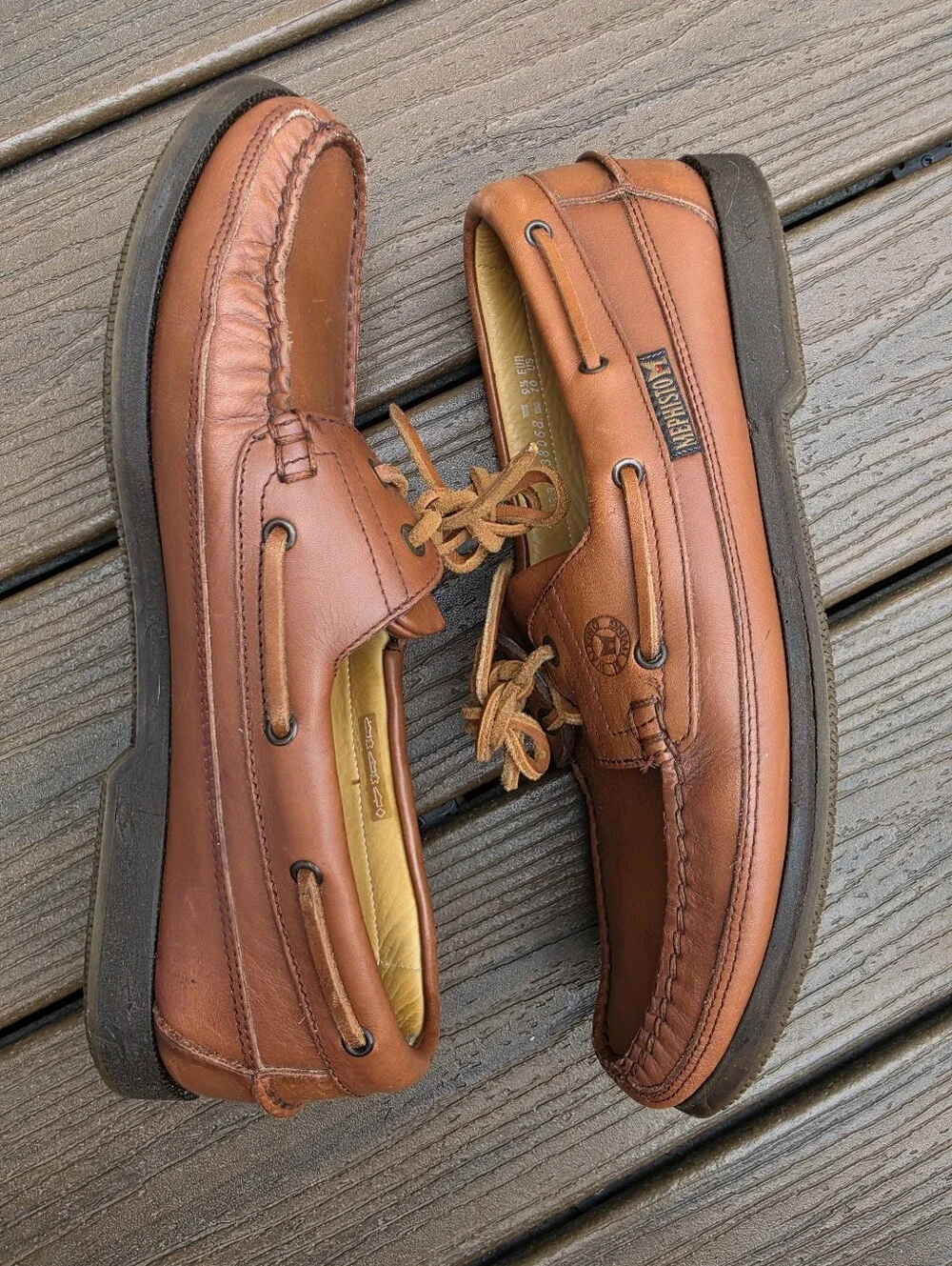 Mephisto Hurrikan Spinnaker Moc Toe Boat Shoes Hazelnut Leather Size 10